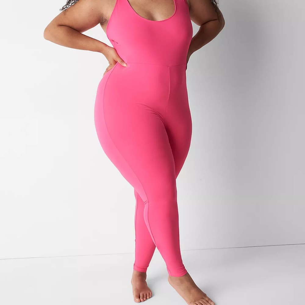 Cacique Vibrant Pink Sleeveless Jumpsuit - Picture 2 of 4